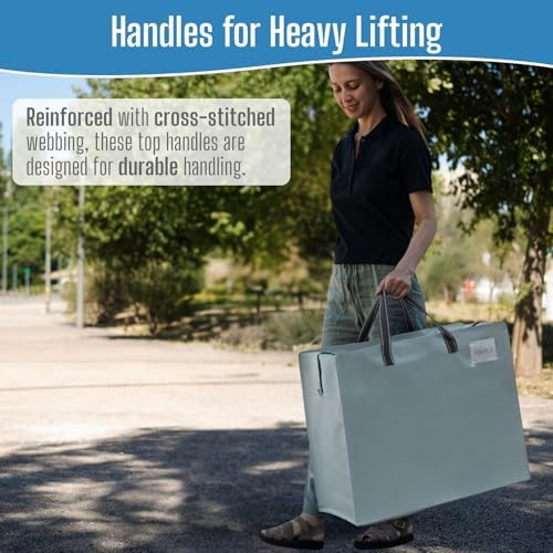 VENO Heavy Duty Moving Bags, Storage Bags, 22 Gallon, Light Blue, 4 Pack - Image 4