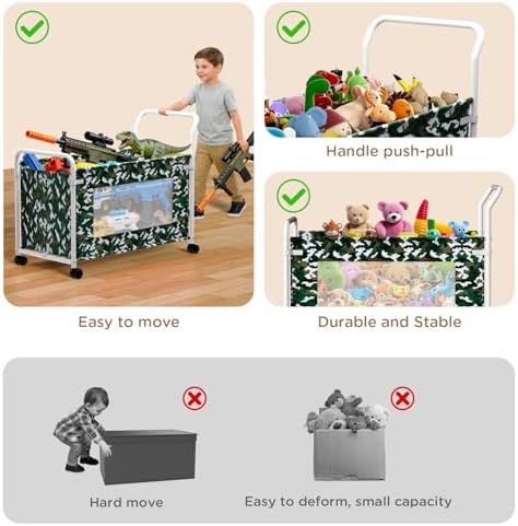 KEEGH Extra Large Toy Box for Kids, Heavy Duty Toy Storage, Camouflage - Image 5