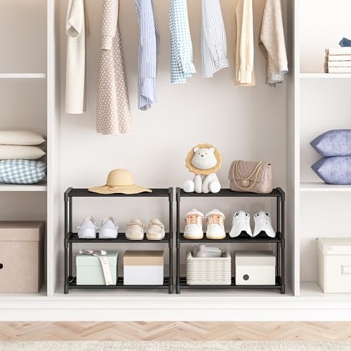 Autonomier 3 Tier Extra Small Shoe Rack (16.3" Wide), Lightweight Shelf - Image 2