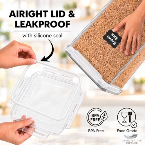 2 PC [7 Qt/ 6.5L/ 220 Oz] Large Flour Storage Containers with Airtight Lids - Image 5