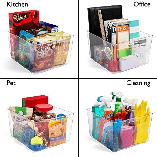 ClearSpace Clear Plastic Storage Bins for Kitchen, Fridge, Pantry, 4 Pack - Image 5