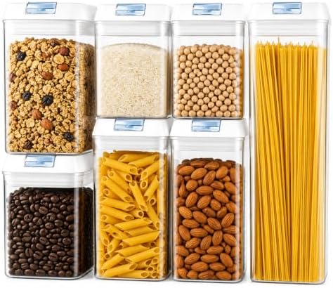 Clear Airtight Food Storage Containers, 7-Piece Set by Unknown