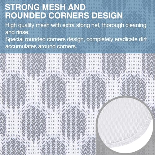 3 pcs Durable Honeycomb Mesh Laundry Bags for Delicates 16" x 19" (2 Large) 12" x 15" (1 Medium) - Image 2