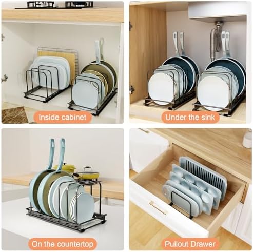 TEAMOLA Metal Cutting Board Organizer - Adjustable Bakeware Rack 1-Pack - Image 6