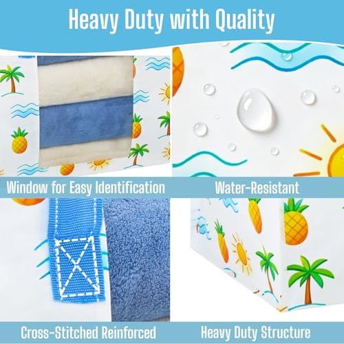 VENO Moving Bags, Wide Open Top, Clear Window, Tropical Island, 6 Pack - Image 4