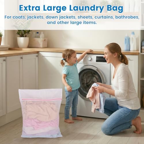 2 Pack X-Large Mesh Laundry Bags for Delicates, Fine Mesh 20 x 24 Inches - Image 6