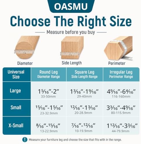 OASUM 32 Pcs Chair Leg Floor Protectors for Hardwood Floors, Silicone Large - Image 3