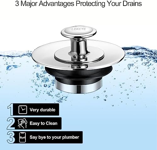LEKEYE Shower Drain Hair Catcher | Bathtub Stopper/Shower Drain Cover/Drain Protector for Bathtub and Bathroom - Image 2