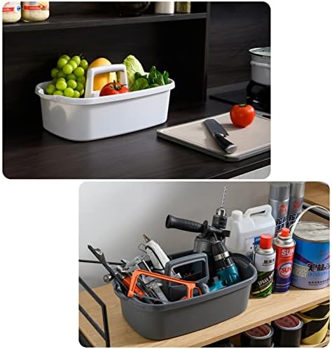 JiatuA Large Cleaning Supplies Caddy Portable Shower Caddy Basket Dark Gray - Image 3