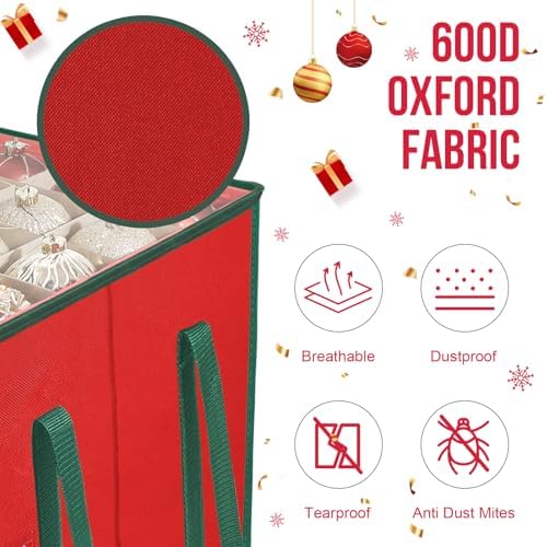 Christmas Ornament Storage Box,5 Tier Holds Up to 100-3” Holiday Décor - Image 5