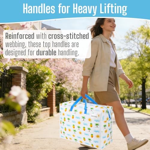 VENO Heavy Duty Moving Bags, 27 Gallon, Tropical Island, 4 Pack - Image 4