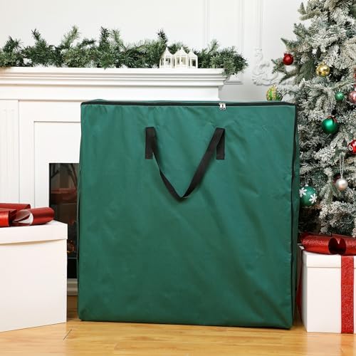 Oudain Pop up Christmas Tree Storage Bag Large, 34 x 34 x 4.7 Inch, Green - Image 5