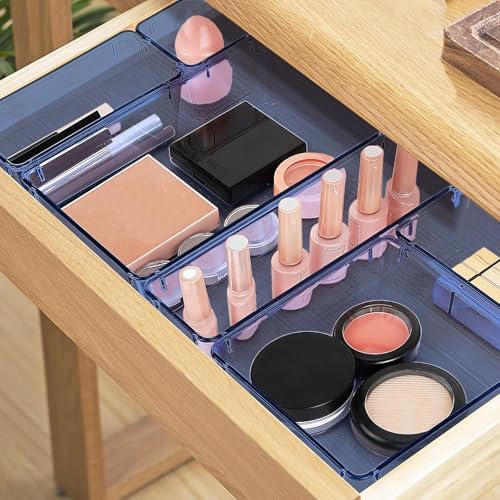 16 PCS Drawer Organizer Set, 5 Size Bathroom and kitchen organizer Trays - Image 5