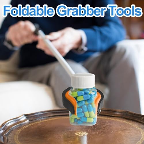 6-Piece Heavy-Duty Trash Collection Tool - 32-Inch Lightweight Telescopic Grabber Ergonomic Handle, Non-Slip Grip | Multi-Purpose Mobility Aid for Seniors - Image 5