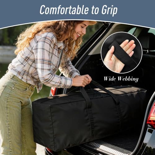 47" Sports Duffel Bag Extra Large Zippered Travel Luggage Moving Bag - Image 5