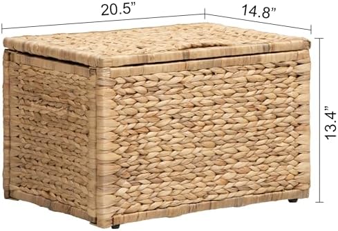 eHemco Storage Trunk with Metal Frame, Natural, 20.5 by 14.8 by 13.4 Inches - Image 7