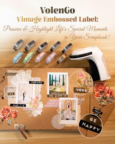 Embossing Label Maker, Scrapbook Junk Journal Supplies Kit, Embossed-Labels - Image 2