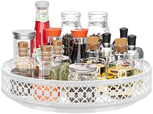 11 inch Lazy Susan Turntable - Metal Spice Organizer for Cabinet Table Top by OVICAR