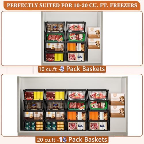 Large Freezer Organizer Bins for 10 to 20 Cu.Ft,Leak-Proof Bottom,2 Pack - Image 4