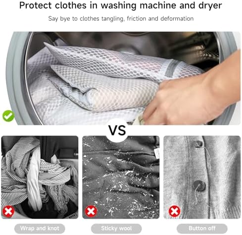 GOGOODA Mesh Laundry Bags for Delicates, 5 Set(3 Medium, 2 XL Large) - Image 5