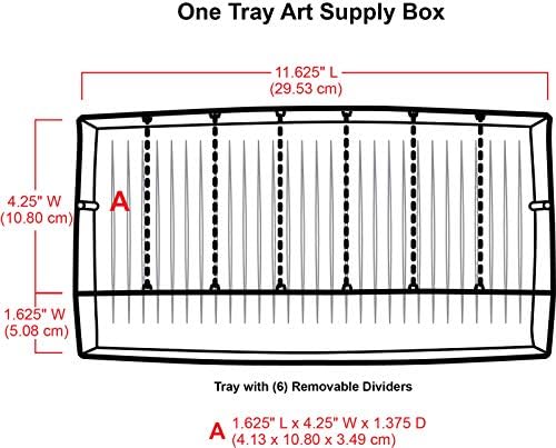 ArtBin 1-Tray Art Supply Box with Handle, Gray/Black - Image 4