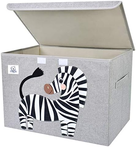 Large Toy Box Storage with Lid, Foldable Fabric Toy Chest Storage for Kids by CLCROBD