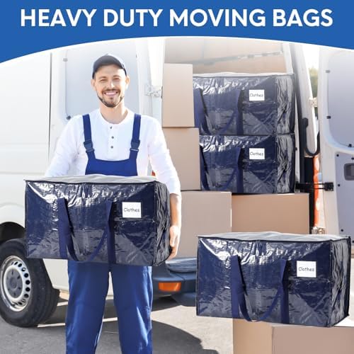 2-Pack Extra-Large Heavy-Duty Storage Totes – Waterproof & Reinforced Blue - Image 5