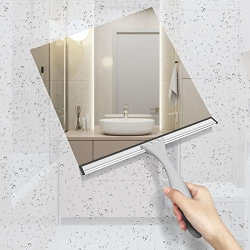 AmazerBath Squeegee for Shower Glass Door, All-Purpose Squeegee with Hook for Shower Doors, Windows, Mirrors, Tiles and Car Glass, 10 Inches - Image 5