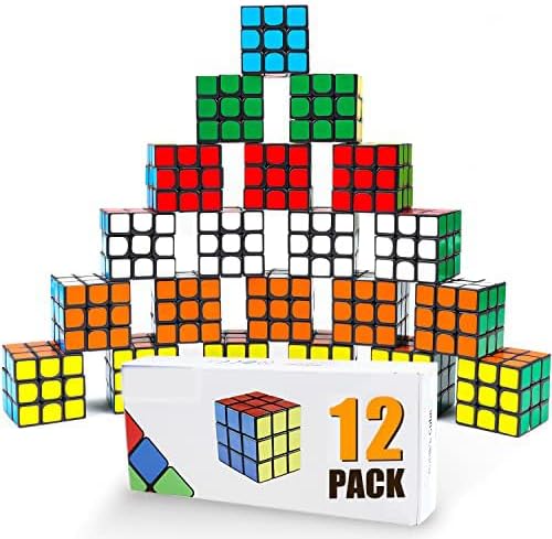 Mini Speed Cube,Magic Puzzles, Puzzle Boxes,Party Puzzle Game Toys Classroom Rewards & School Prize for Students,Birthday Party Favors (12 Pack)