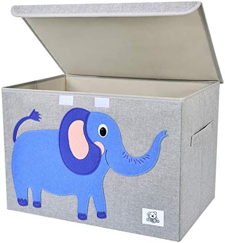 Large Toy Box Storage with Lid, Foldable Fabric Toy Chest Storage for Kids by CLCROBD