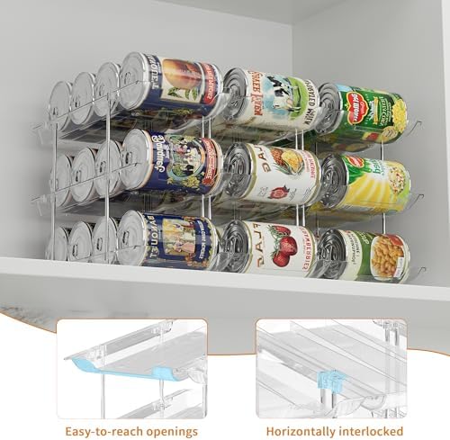 LXLXXL Can Organizer for Pantry Canned Food Storage Holder 3 Tier 2 Packs - Image 4