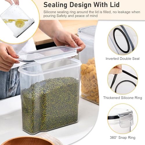 11 Pack Cereal Containers Storage Set (4L, 2.5L), BPA Free, Leak Proof - Image 5