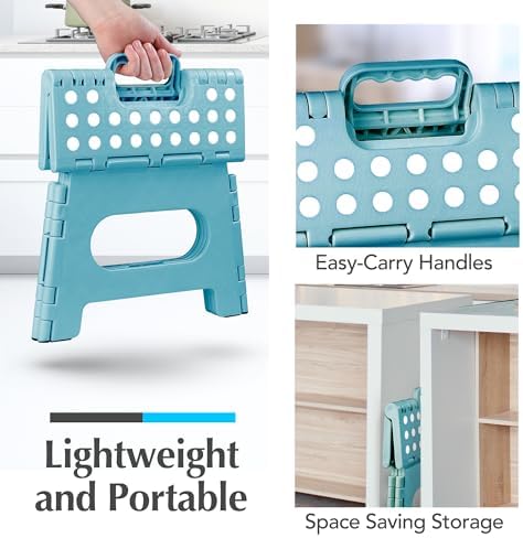 Handy Laundry Folding Step Stool 9 Inch 2-Pack, Teal, Holds 300 lbs - Image 6