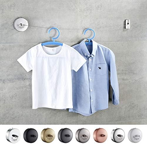 JOOM Retractable Clothesline,9.2 FT Wall-Mounted Line,Brushed Antique Brass - Image 2