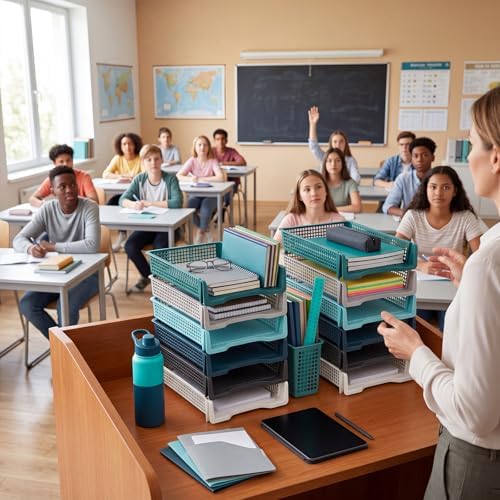 Geetery Turn in Trays Classroom, Morandi Color, Set of 12 - Image 6