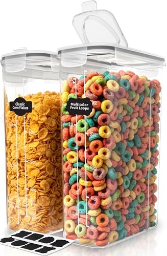 Utopia Kitchen Cereal Containers Storage Set, 2 Pack, 4L, Clear by UTOPIAKITCHEN