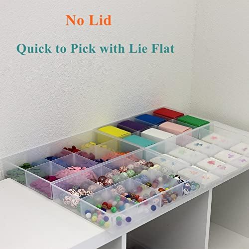 2 Pack Fixed 8 Grids Clear Plastic Organizer Sorting Tray - Image 5