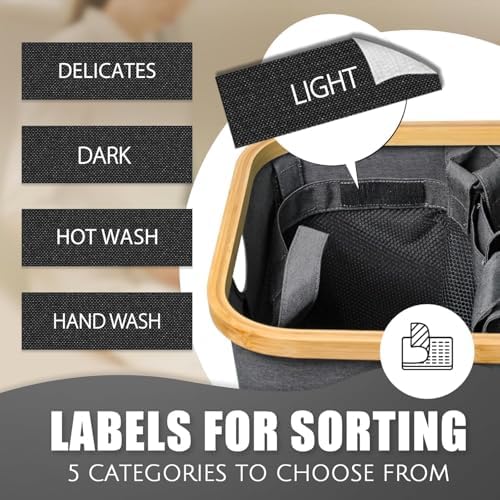 Hampers for Laundry Basket with Lid, 160L Large Laundry Hamper 3 Section - Image 5