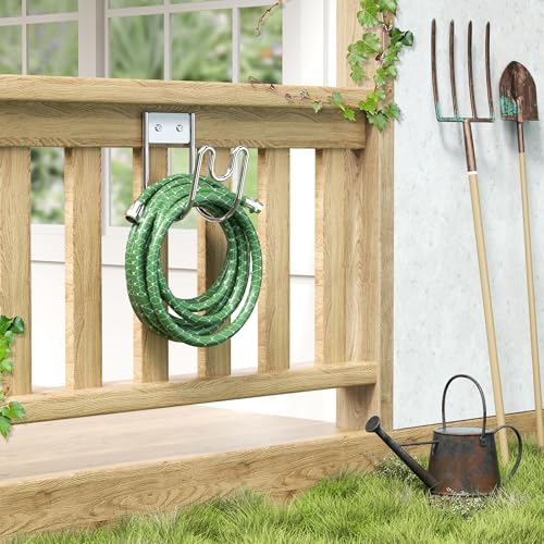 Stainless Steel Garden Hose Holder - Silver SS304 Water Hose Holder - Wall Mounted Hose Hanger Heavy Duty for Water Hose Extension Cords Vacuum Hose, Anti-Rust (1 Pack) - Image 6