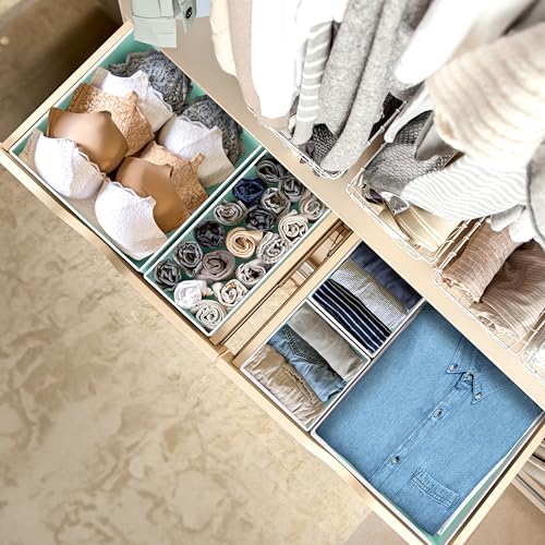 Simple Houseware Underwear Drawer Organizer, Set of 6, Turquoise - Image 5