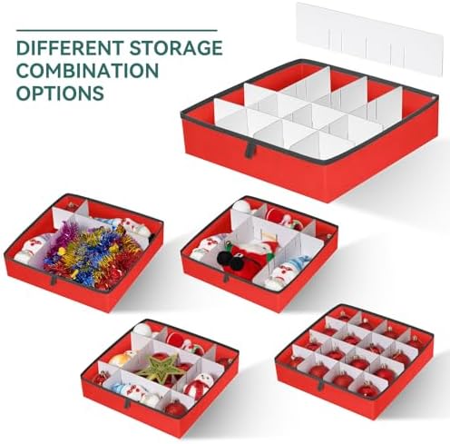 Christmas Ornament Storage Box,2-in-1 Christmas ornament organizer - Image 3