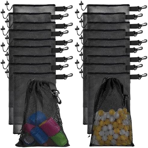 20 PCS With Clips Mesh Drawstring Bags (5.9x7.9in) by RiuogAQualitySellers