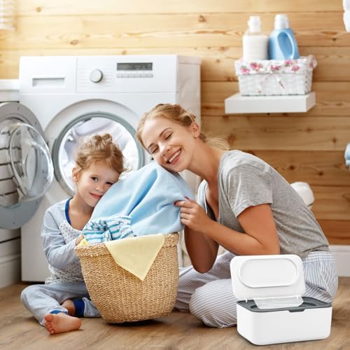Dryer Sheet Holder, Laundry Dryer Sheet Container with Lid (Gray) - Image 6