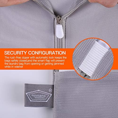 Lingerie Bags for Washing Delicates, Grey Laundry Bag for Delicates, M+L - Image 4