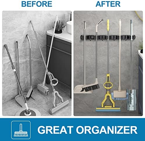 IMILLET 2 Pack Broom Holder Wall Mount, Heavy Duty Garage Organization - Image 5