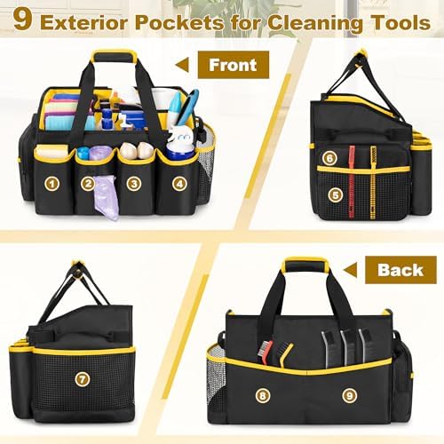 PGmoon Extra-Large Cleaning Caddy Organizer Bag with Handle - Image 4