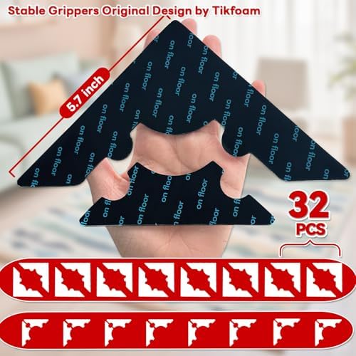 Reusable Rug Tape Non Slip Gripper,Hardwood Floors No Damage,Rug Corner - Image 2
