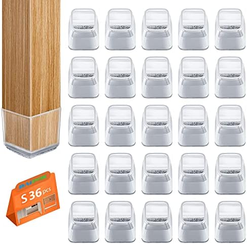 BAIPOK 36Pcs Square Chair Leg Floor Protectors for Hardwood Floors by BAIPOK