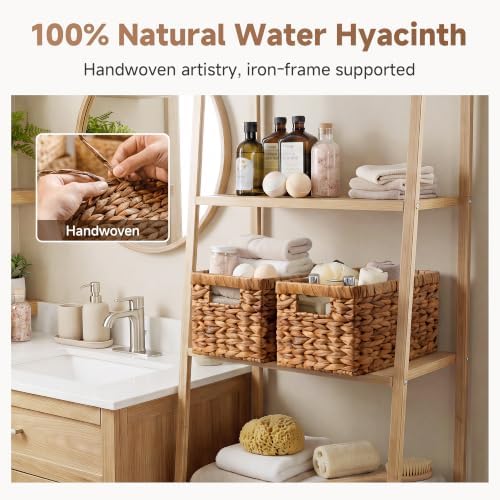 StorageWorks Decorative Baskets, Hyacinth Storage Baskets for Organizing - Image 5