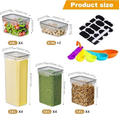 18 Pack Airtight Food Storage Containers with Lids - Image 2